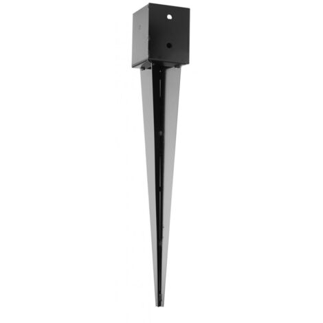 Simpson Strong Tie – Pied de poteau carré à enfoncer 90 x 90 mm – Acier galvanisé finition cataphorèse noire – Pour poteaux bois ou composite (1/5)