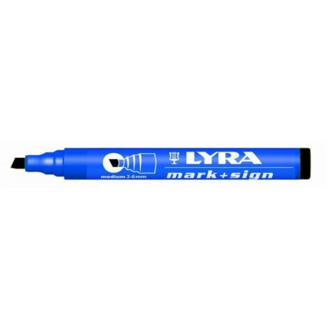 Marqueur indélébile noir 10 pièces – Encre à séchage rapide – Pointe biseau 2 à 6 mm – Corps aluminium ergonomique rechargeable – Lyra
