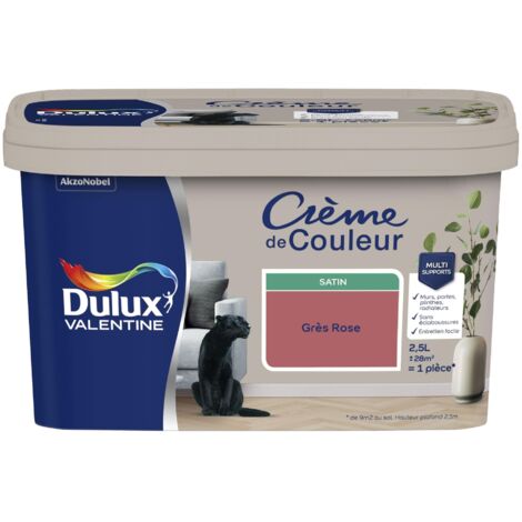 Peinture Crème De Couleur Satin Grès Rose 2,5 L - Dulux Valentine