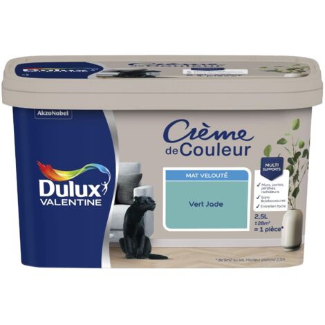 Peinture Crème De Couleur Mat Vert Jade 2,5 L - Dulux Valentine