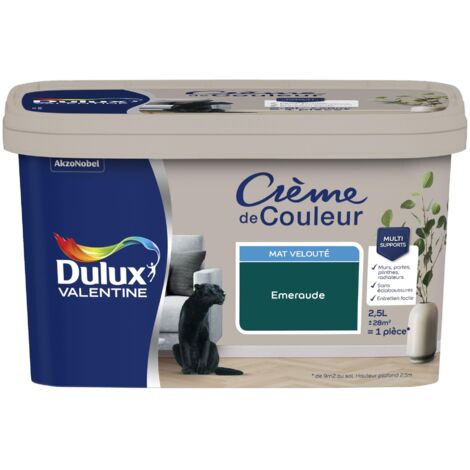 Peinture Crème De Couleur Mat Emeraude 2,5 L - Dulux Valentine
