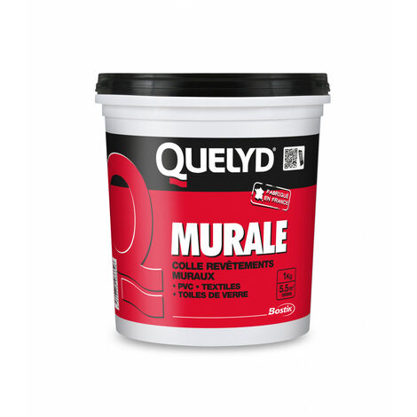 Colle vinylique pour revêtements muraux – Pâte blanche 1 kg – Collage ultra-résistant pour textiles et PVC – Application facile et rapide – Quelyd