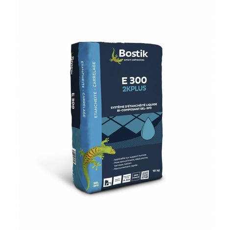 Bostik – Système d'imperméabilisation 2KPlus gris foncé – Étanchéité durable pour surfaces exposées à l'humidité – Sac de 15 kg