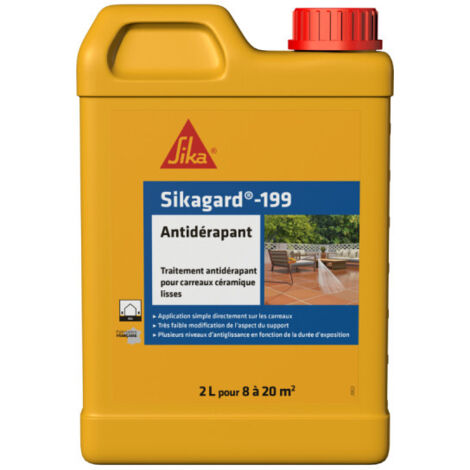 Anti-dérapant Sikagard-199 2L – Traitement minéral pour carreaux lisses – Réduit la glissance à l’état humide – Application intérieure et extérieure