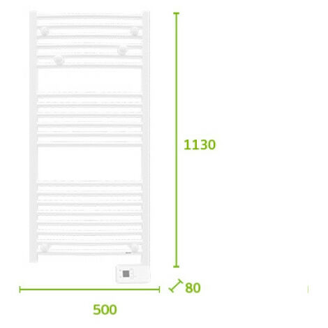 Sèche-Serviette Électrique Goreli Digital Blanc 500W l : 50 cm h : 113 cm