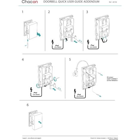 Carillon filaire avec transformateur - IP44 - Blanc - Chacon
