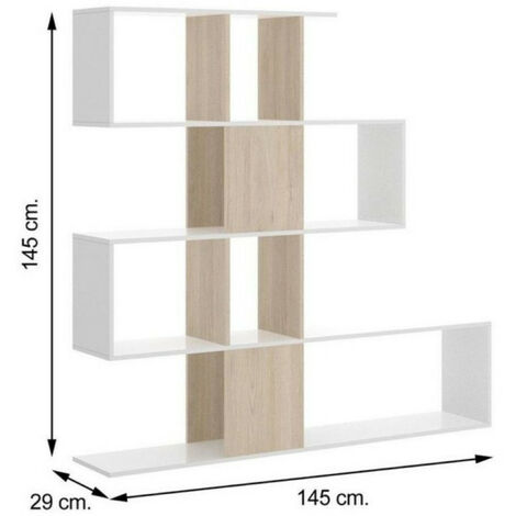 Barata Estantería blanca de 4 baldas en madera lacada de 60 x 30 y 111 cm  de alto