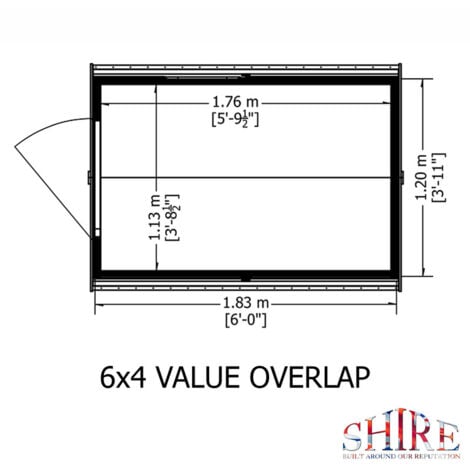 Garden Value Overlap 6 x 4 Shed