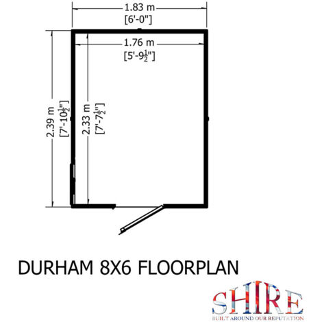 Durham 6 x 8 Shiplap Apex Shed
