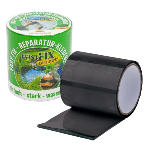 Heissner Easy Fix Pond Liner Black Repair Tape Water/Weatherproof Leak ...