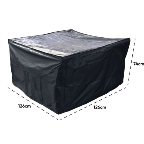 KCT Garden Furniture Cover 126 x 126 x 74cm Square Outdoor Weatherproof Patio Cover