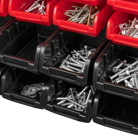 KCT 32 Pcs Wall Mount Storage Board Organiser Garage DIY Bin Panel Rack