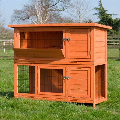 4ft double 2024 rabbit hutch