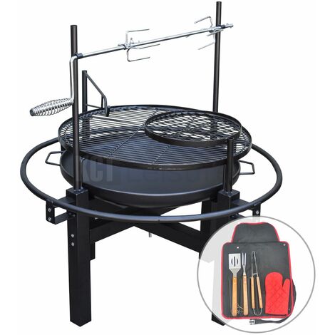 KCT Outdoor BBQ Grill And Rotisserie With Tool Set
