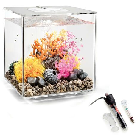 biOrb CUBE 30L Aquarium Clear with MCR Lighting and Heater Pack