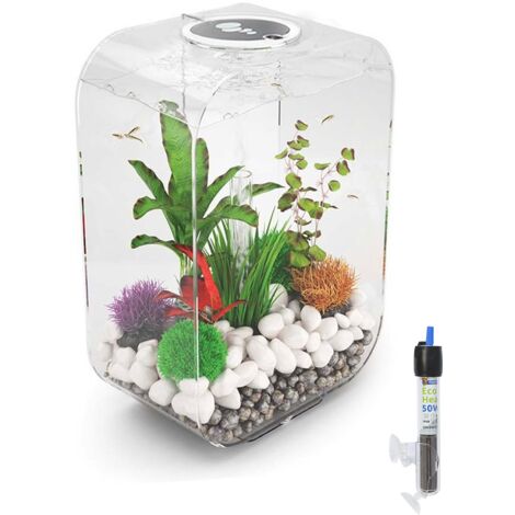 biOrb LIFE 45L Clear Aquarium Fish Tank with Multi Colour LED Lighting ...