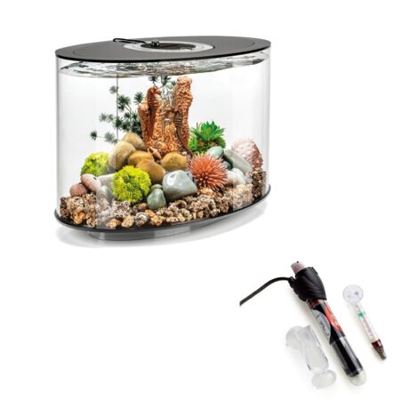 biOrb Loop 15L Black Aquarium With MCR Led Lighting and Heater Pack