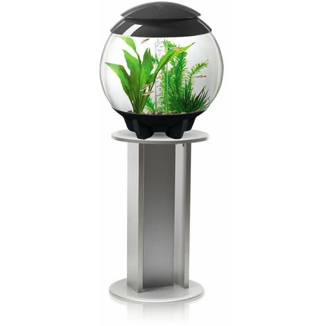 biOrb Halo 15L Aquarium in Grey with MCR LED Lighting and Silver Stand