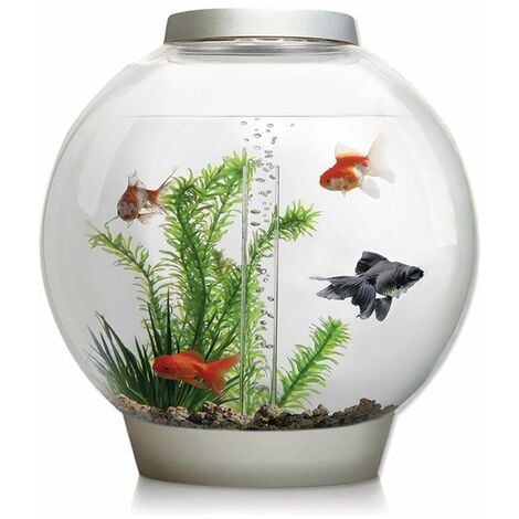 biOrb Classic 30L Aquarium in Silver with MCR LED Lighting and Black Stand