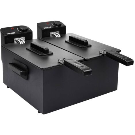 Princess 183028 Double friteuse zone froide 6 l 2x 1800 W noir