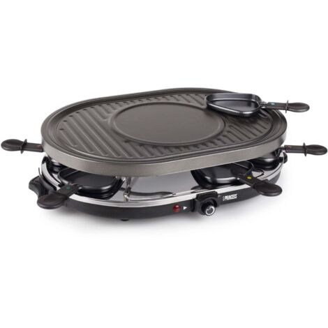 Raclette 8 oval grill party 162700 plaque de grill 43x30cm