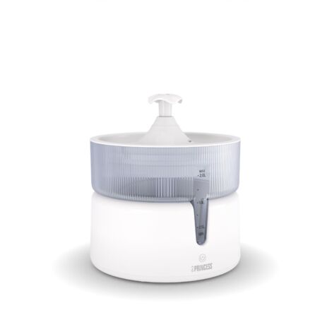 Fontaine à eau automatique Princess 2 L pour animaux avec filtration 4 couches et pompe silencieuse