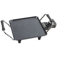 Plancha électrique 2000W – Surface de cuisson 21x21 cm – Thermostat réglable – Revêtement antiadhésif et bac à graisse amovible – Bestron