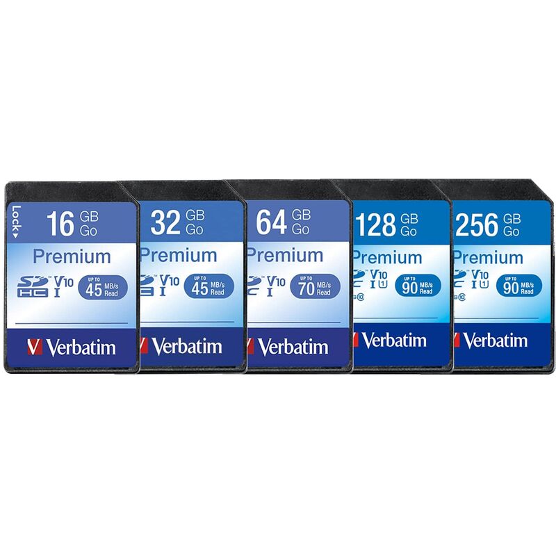 Verbatim Premium - Carte memoire flash (adaptateur SD inclus(e)) - 128 Go -  UHS Class 1 / Class10 - 300x - microSDXC UHS-I (44085), Cartes flash