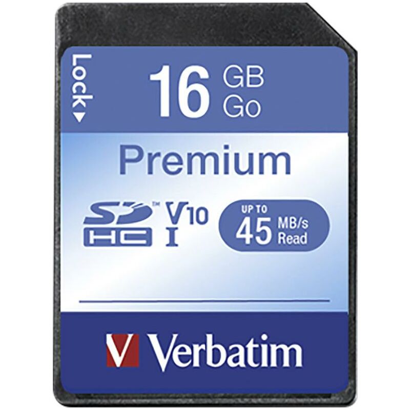 Verbatim Premium - Carte memoire flash (adaptateur SD inclus(e)) - 128 Go -  UHS Class 1 / Class10 - 300x - microSDXC UHS-I (44085), Cartes flash