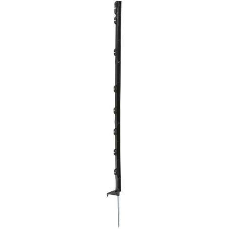 Piquet de clôture en PVC - Black Edition 105 - 7 isolateurs - 105 cm - lot de 20 pièces BlackGuard