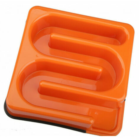 Gamelle anti glouton carrée labyrinthe 1,2 litres M-Pets Orange