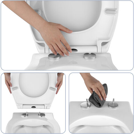 Finition de haute qualité Fixation facile Abattant WC frein de chute soft close Navigation