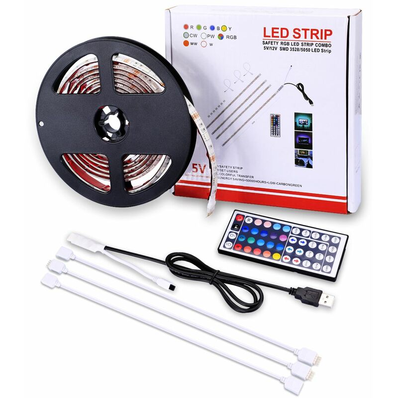 Rétro-éclairage LED TV, 4x50cm RGB Bande LED Strip Flexible