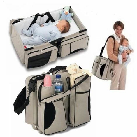 Parc De Jeu Pour Bebe Lit Parapluie Pliable Bebe Sac Multi Fonctions Voyage Bebe Nacelle Berceuse Portatif 3 En 1 Beige Beige