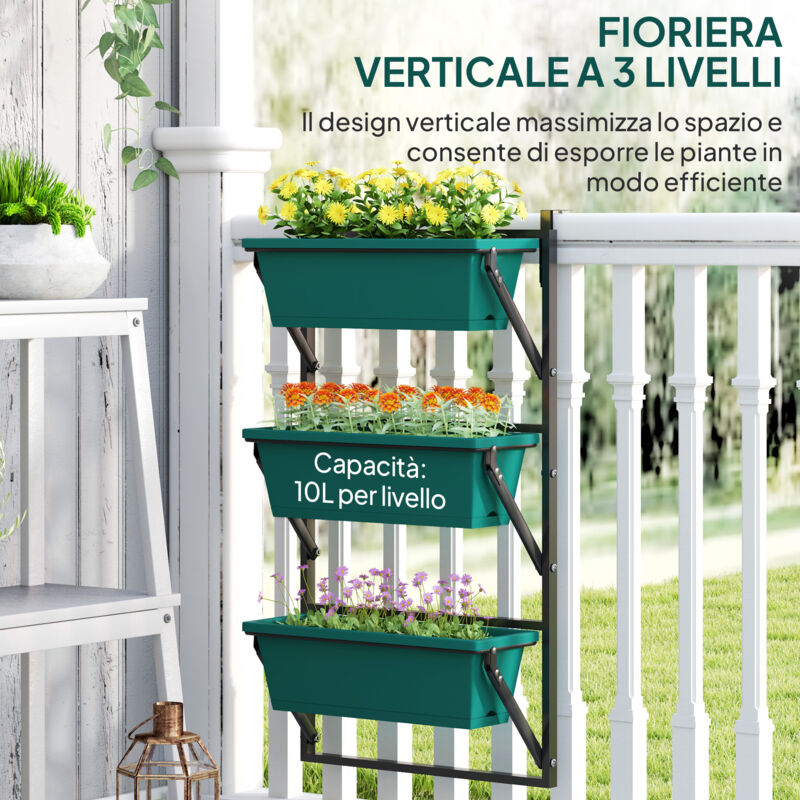 Udo - Set di 2 vasi per piante, grandi esterni, 40 x 40 cm, con fori e sottovaso, in plastica, colore: antracite, modello