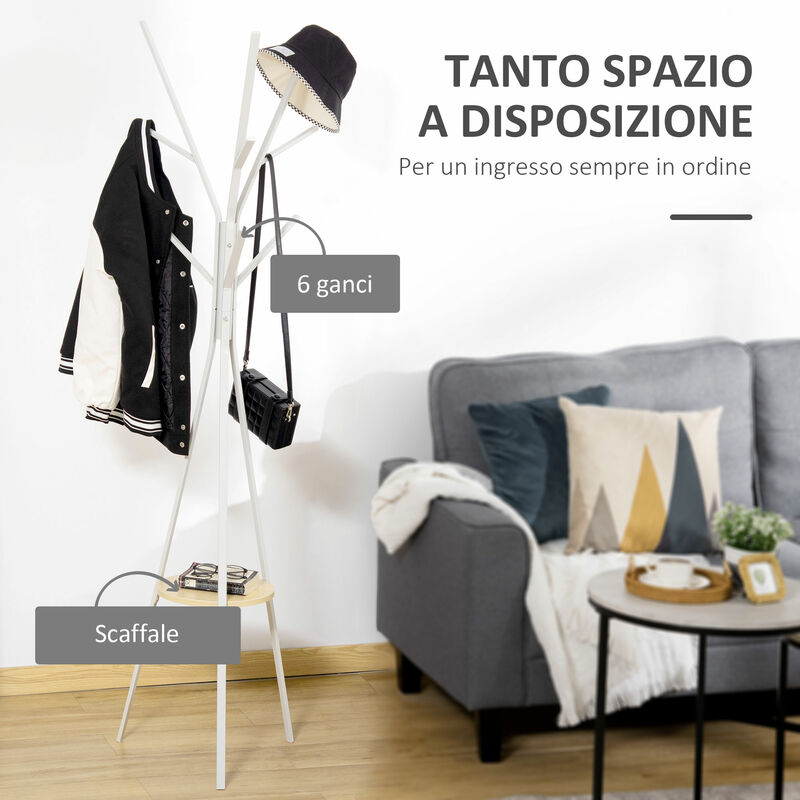 EASYCOMFORT Appendiabiti da Terra Verticale Moderno per Ingresso