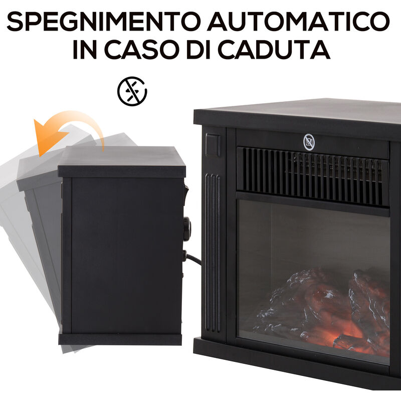 HomCom - Camino Elettrico Da Terra Con Effetto Fiamma Potenza 950w - ePrice