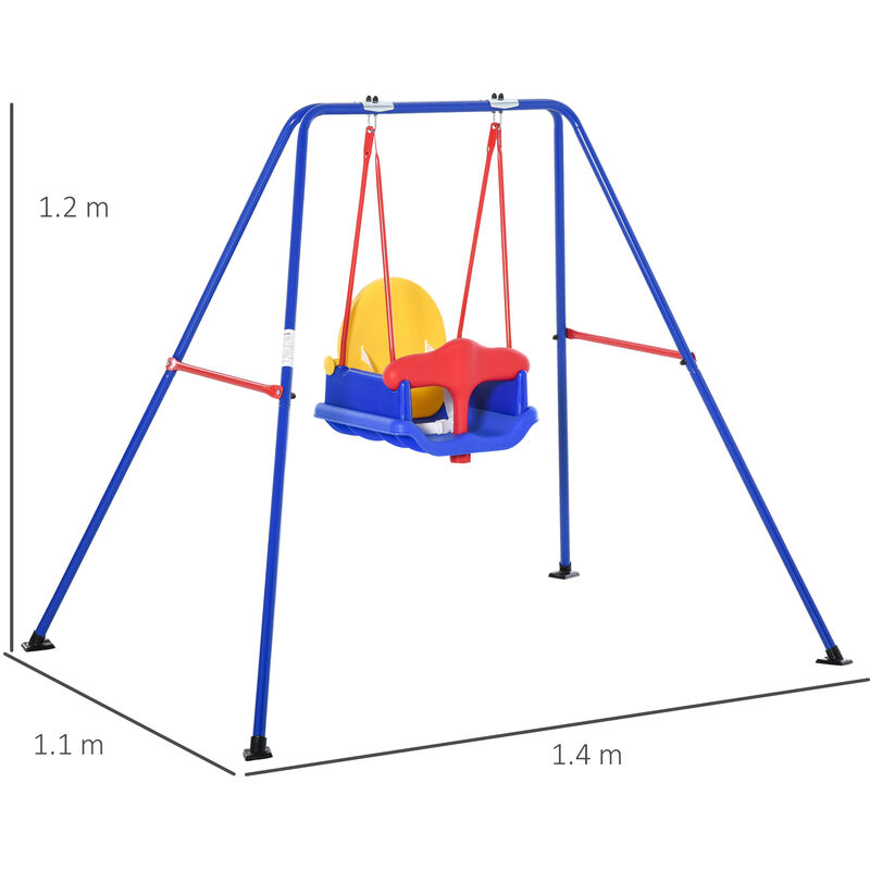 vidaXL Altalena per Bambini con Cintura di Sicurezza Massello di