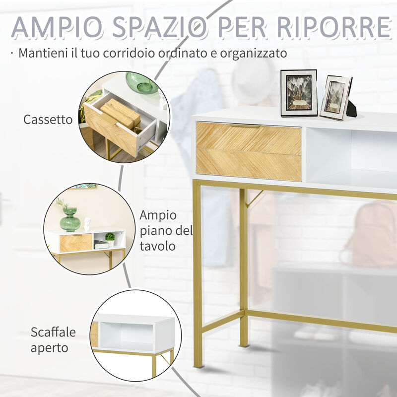 Orolay Tavolo Legno Consolle Tavolino Basso da DivanoTavolo da Giardino Bianco 
