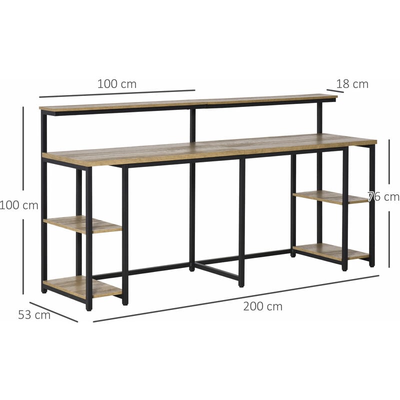 Scrivania bianca 120x56x74H cm. con mensola Mikro