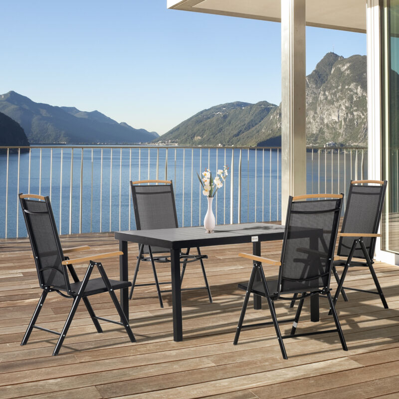 Festnight Set da Pranzo per Giardino 15 pz con Cuscini, Set Giardino  Esterno, Set Tavolo E Sedie Da Giardino, Tavolo Da Giardino Con Sedie,  Polyrattan Grigio : : Giardino e giardinaggio