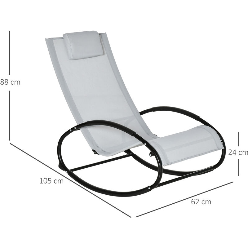 Outsunny Cuscino Impermeabile per Sedie e Sdraio da Esterno 120 x