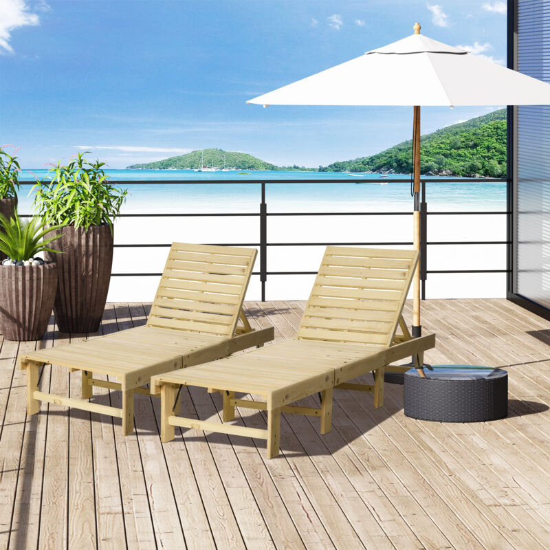 Sdraio Da Spiaggia Outsunny Lettino Sdraio Pieghevole Da Giardino