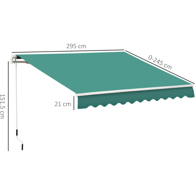 Outsunny Tenda avvolgibile Impermeabile 3x2,5m a € 195,95 (oggi)