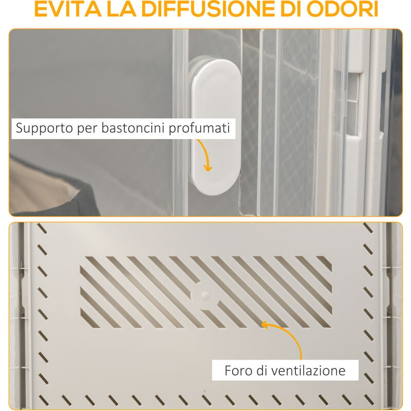 HOMCOM Mobile Scarpiera Rettangolare in Plastica PP, 18 Box