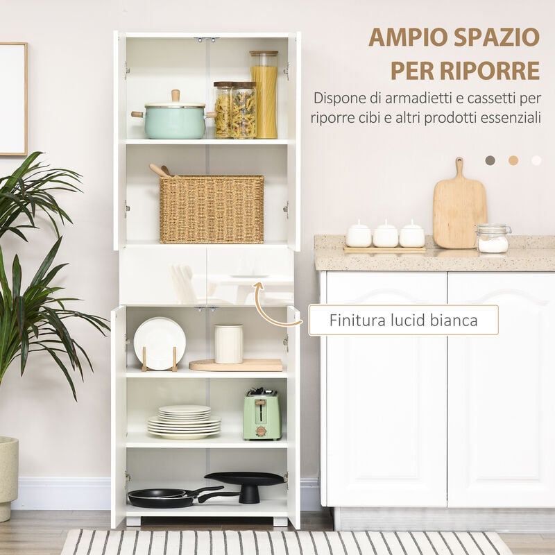 HOMCOM Mobile Dispensa Alto in Truciolato e MDF per Utensili ed