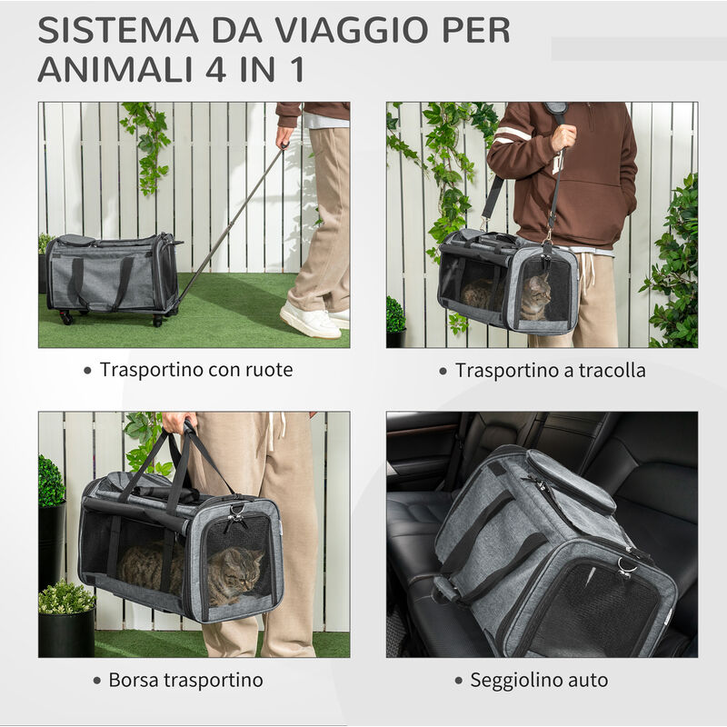 Trasportino per animali domestici per cani di piccola taglia Accogliente e  traspirante Cucciolo di gatto Borse per cani Zaino da viaggio per esterni