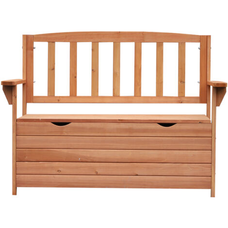 Outsunny Panchina da Giardino 2 Posti con Vano Contenitore Legno