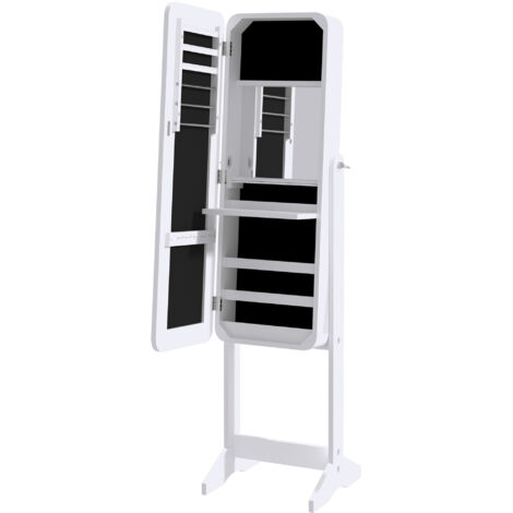 HOMCOM Armadio Portagioie Portagioielli con Illuminazione LED e Specchio