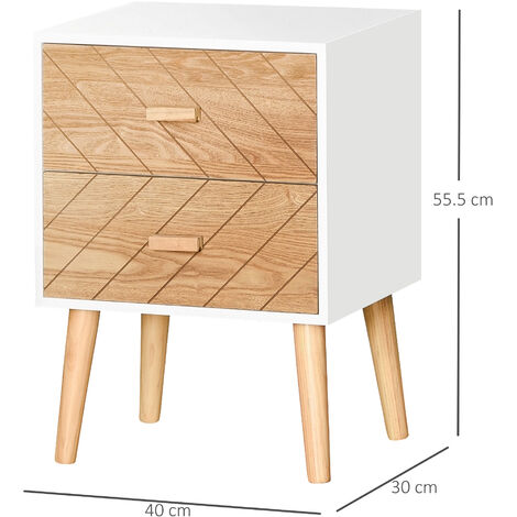 Comodino in legno massello con cassetti OAK MADRA | Comodino - Ethnicraft